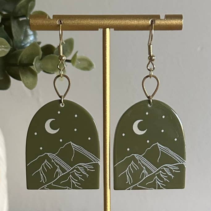 Clair de lune en cascade pour la vente par Monstera Earrings