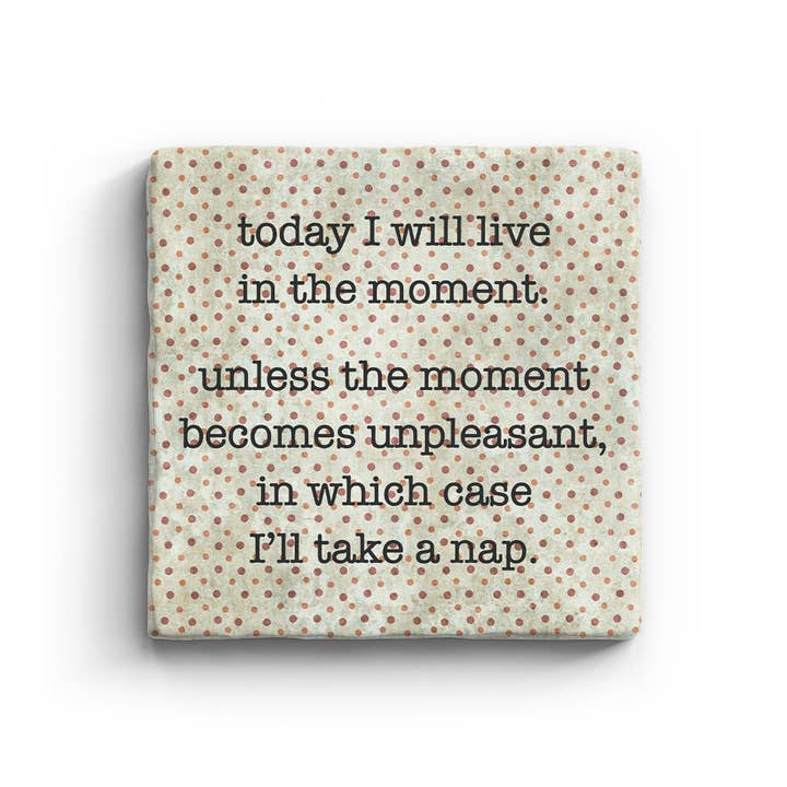 Take a Nap - Marble Coaster for wholesale by Paisley & Parsley