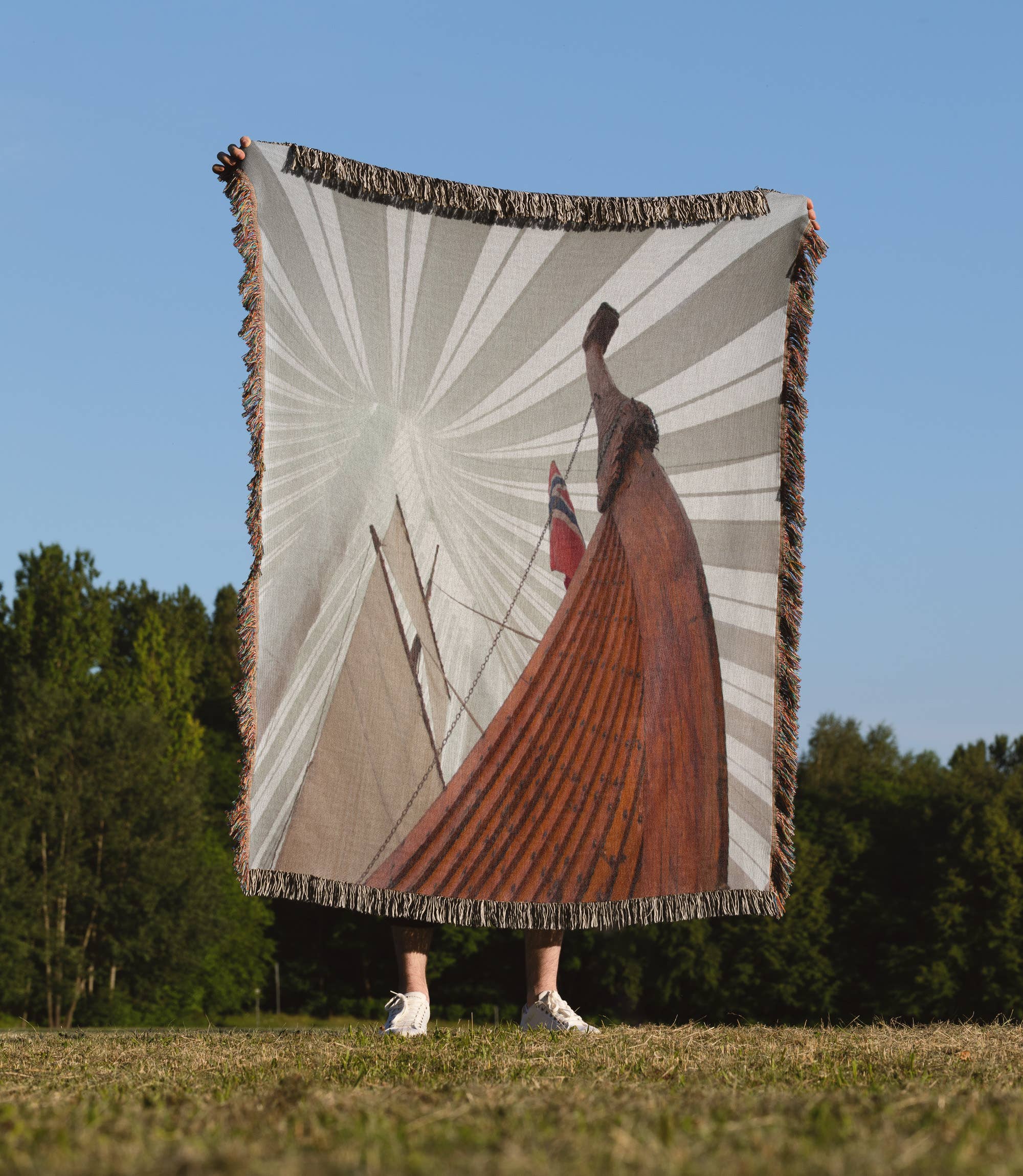 3dRose - Wholesale Throw Blanket - 3dRose, USA, Minnesota, Moorhead, Heritage Hejmkomst, Viking ship replica., Blanket1