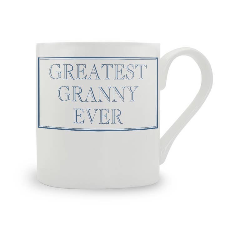 Tasse en porcelaine fine « La meilleure grand‑mère de tous les temps » pour la vente par Stubbs Mugs