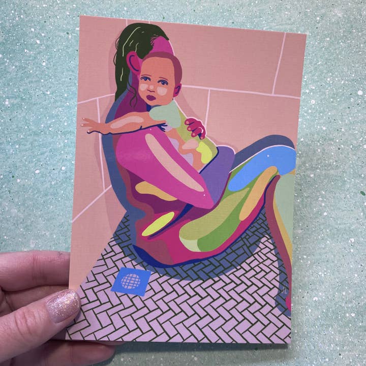 June Jewell Designs - Wholesale Art Print - 5”x7” Shower Moment Art Print1