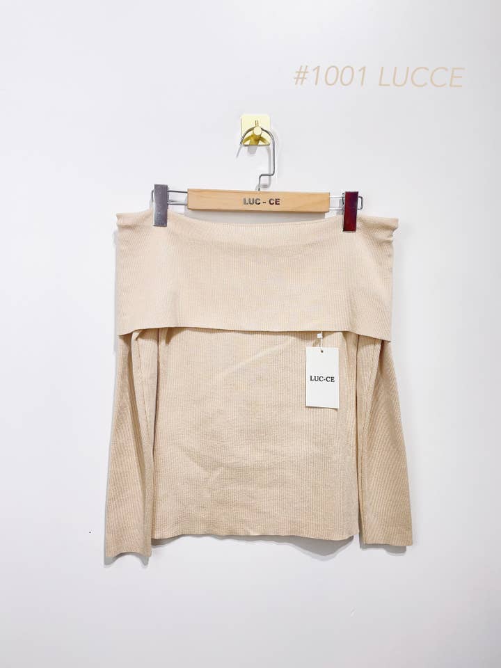 LUCCE - Wholesale Knit Sweater - Women's - Off shoulder sweater - 10016