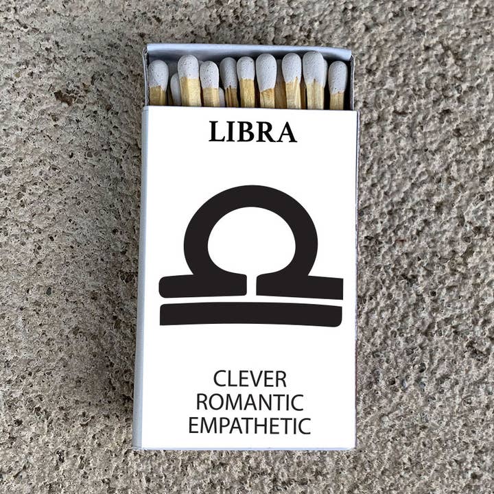 Zodiac Matchbox - Libra • Decorative Matches - Candle Acc for wholesale by Most Amazing