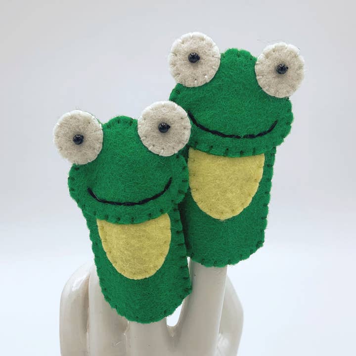 Frog Felt Finger Puppet for wholesale by Lumpy Buttons
