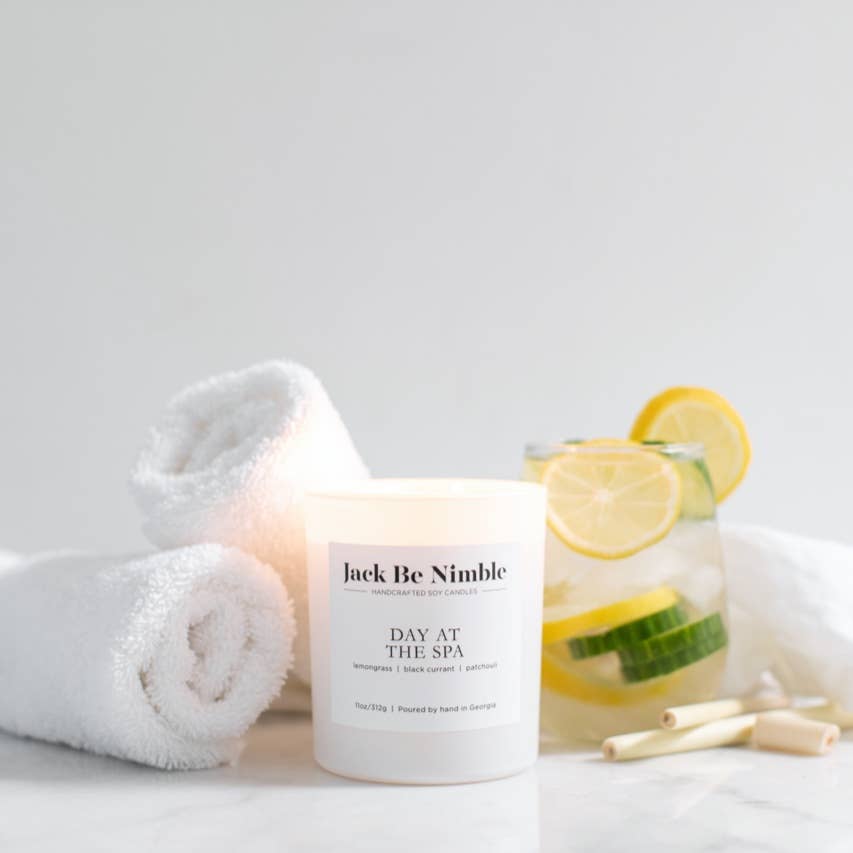 Jack Be Nimble Candles - Wholesale Jar/Filled Candle - 11oz Day At The Spa • Scented Soy Candle1
