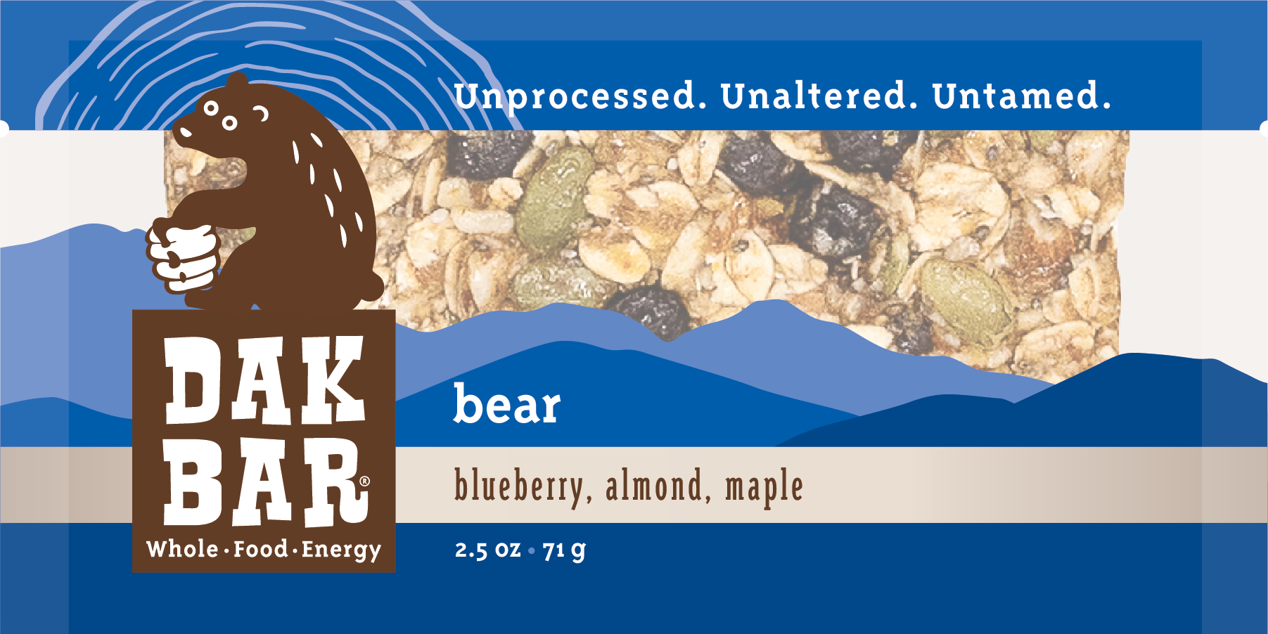 Dak Bar - Wholesale Snack Bar - Bear Bar - Almonds, Blueberries & Maple Syrup Snack Bar2