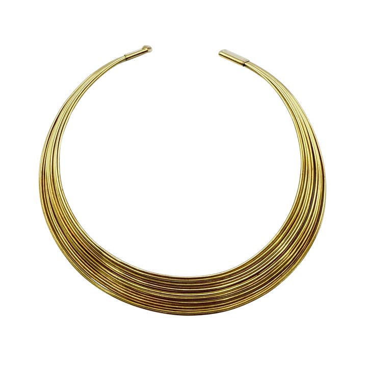 Treasure Jewelry - Wholesale Choker/Collar - Boho Brass Necklace Collar Choker Neckplate