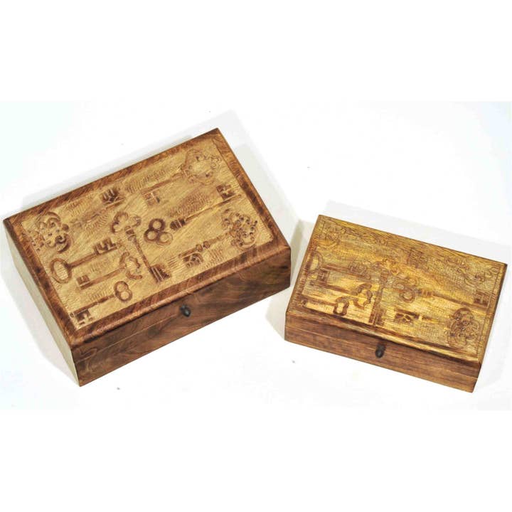Natural Antique Keys Nesting Box for wholesale on Faire