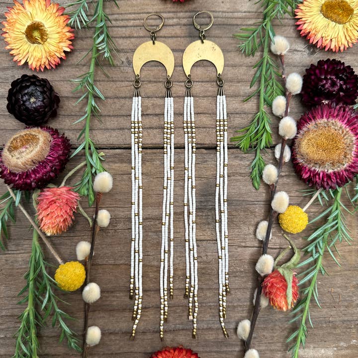 Magpie Ivory Earrings for wholesale by Dancing Willow