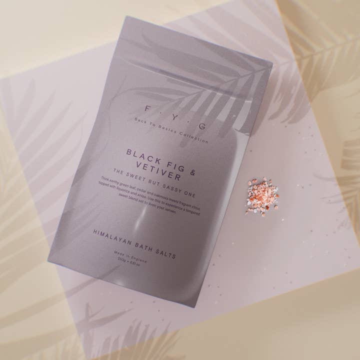 Himalayan Bath Salts - Black Fig & Vetiver - 250g for wholesale by FYG