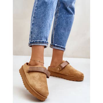 No Doubt Shoes – wholesale Träskor – dam – DAMTOFFLOR MED FUSKPÄLSFODER BEKVÄMA SLIP-IN MULE SLIDER TRÄSKOR23