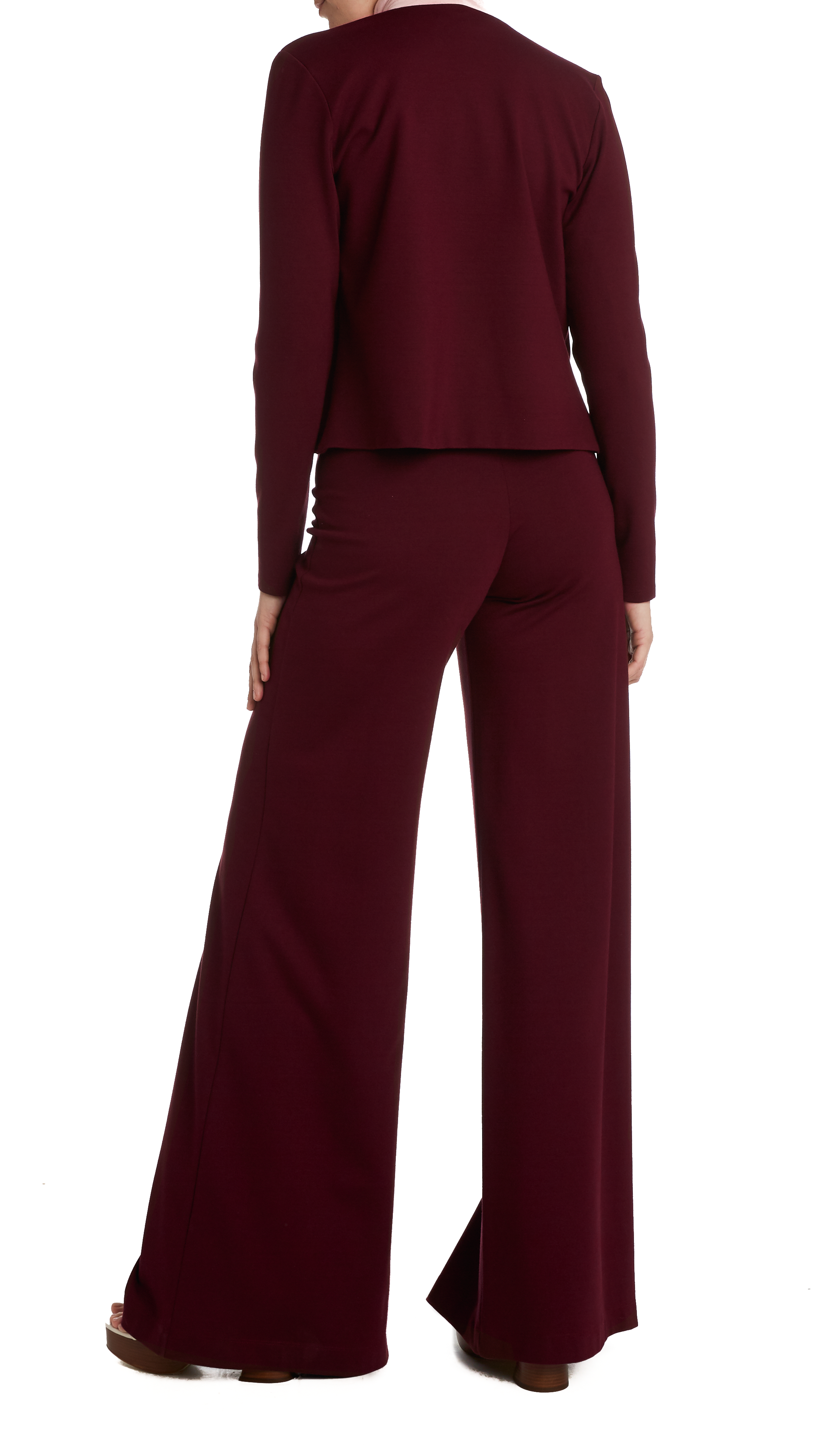 Ripley Rader - Wholesale Blazer - Women's - Burgundy Ponte Knit Blazer4