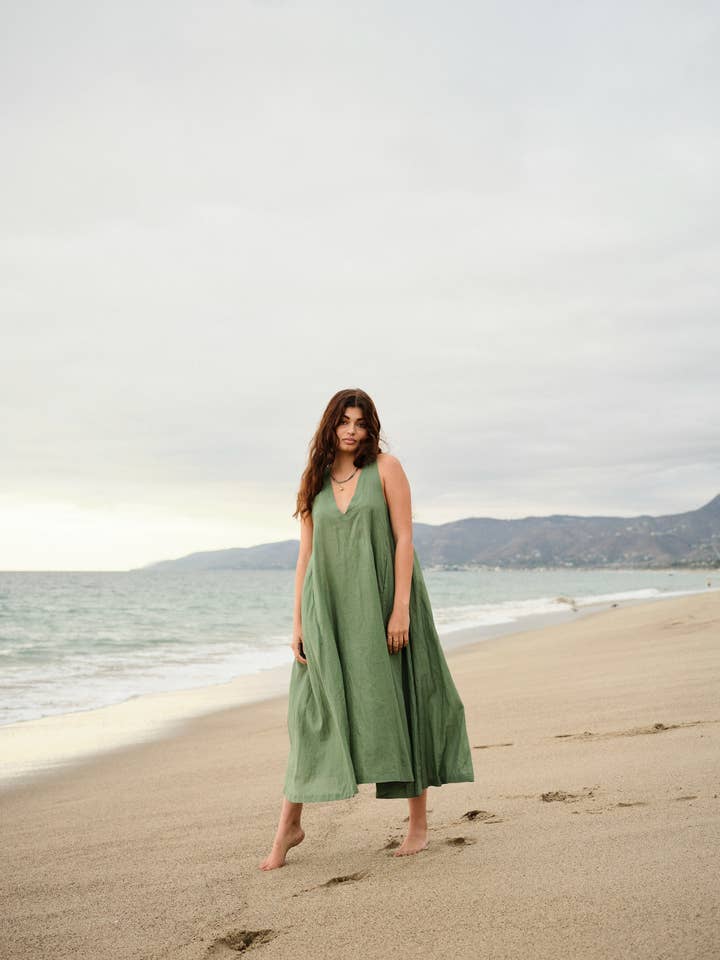 Robe Navya (verte) pour la vente par Pondichérie