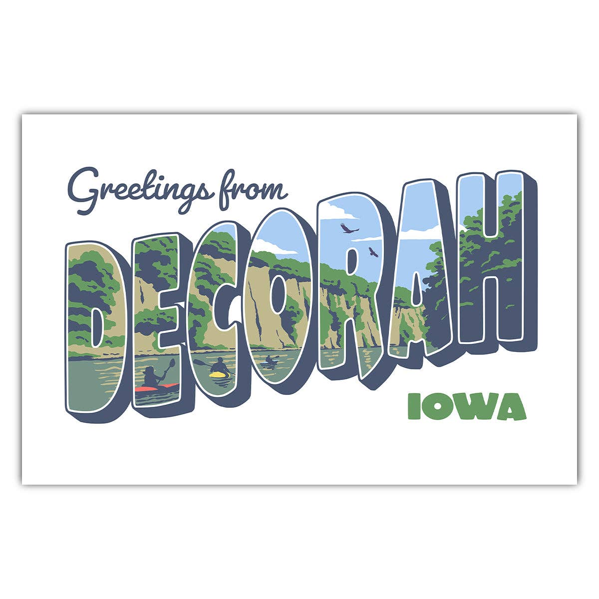 Bozz Prints - Wholesale Postcard - Greetings from Decorah Postcard0