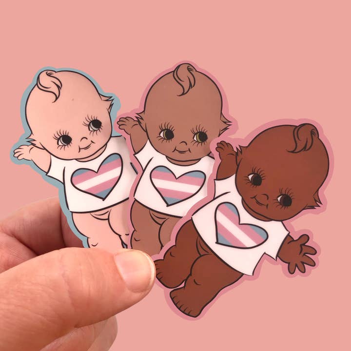 Trans Kewpie Sticker for wholesale by Cosmic Flower