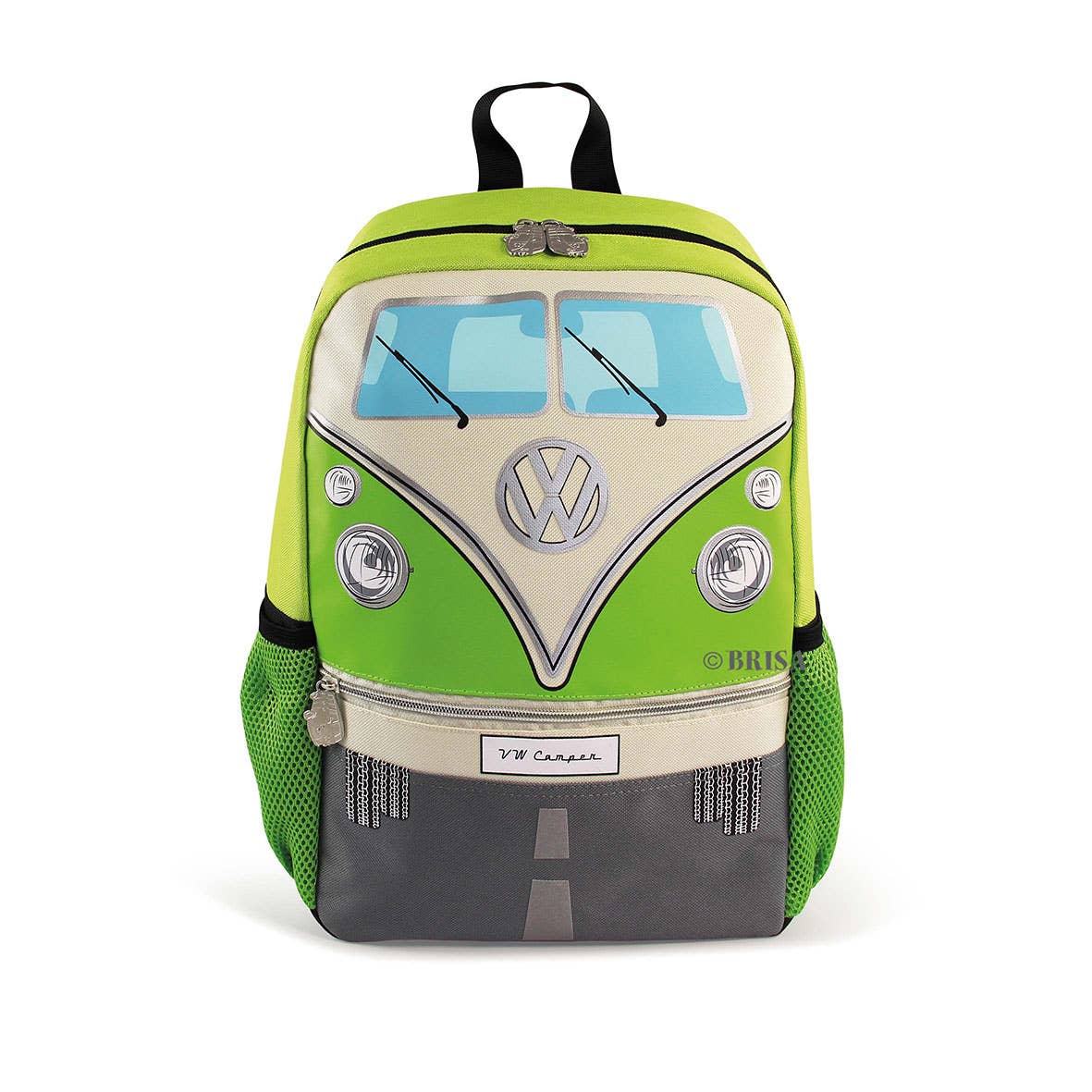 VW Collection by BRISA - Wholesale Backpack - Unisex - VW T1 Bus Office Outdoor Travel Backpack - GN (S)1