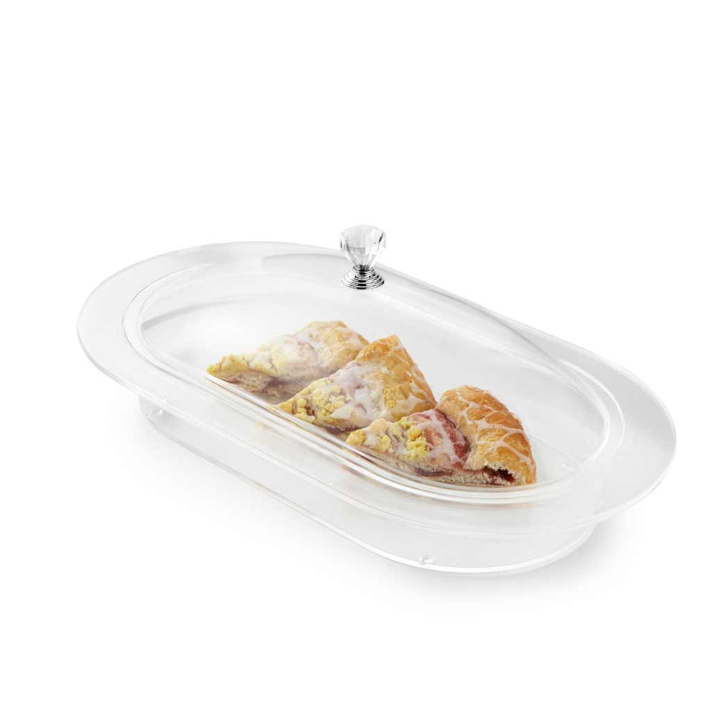 Huang Acrylic - Wholesale Serving Tray - Oblong Tray W/ Cover1