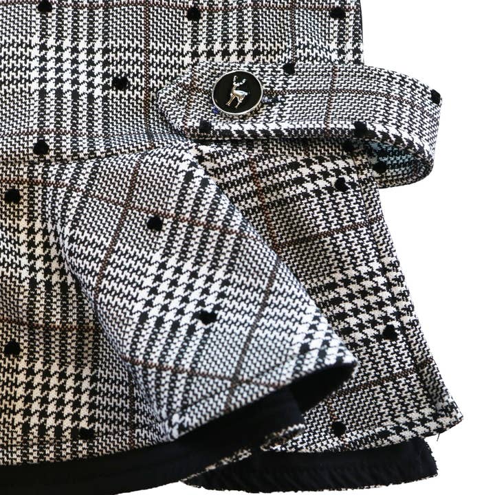 BLACK WHITE A50 14272 Velvet Heart Plaid Vest & Pants (Set) for wholesale on Faire