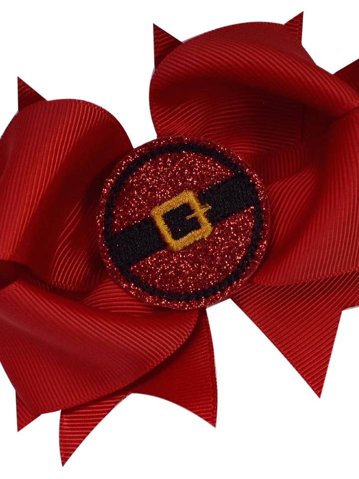 Hebilla de cinturón de Papá Noel con purpurina brillante para para venta al por mayor de Funny Girl Designs