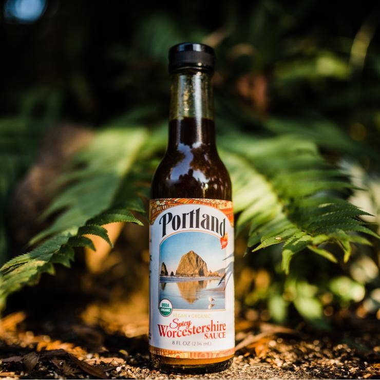 Portlandia Foods - Wholesale Sauce - Portland Vegan Organic Worcestershire Sauce 8oz Glass Btls4