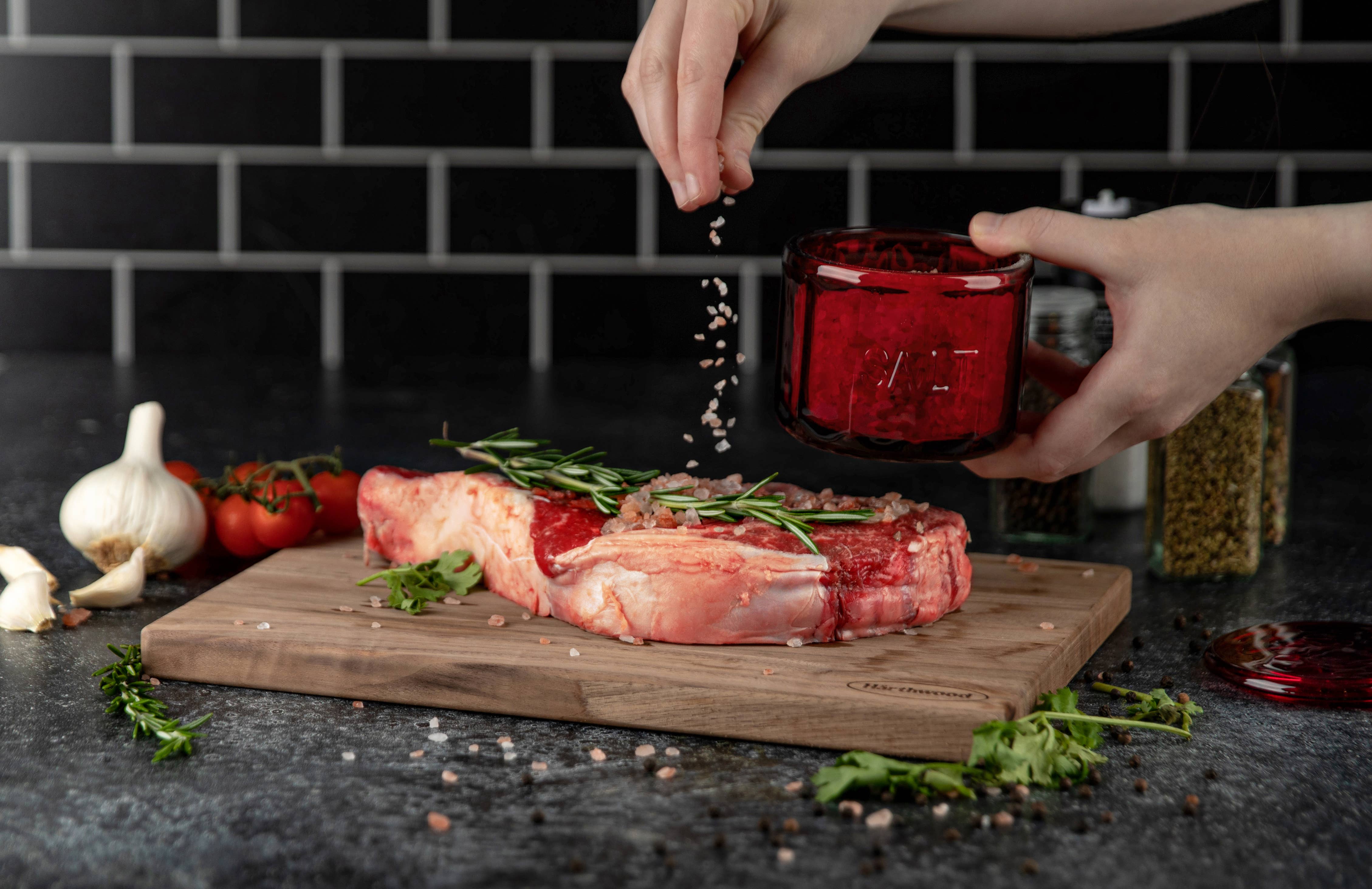 Kook - Wholesale Salt Mill - Kook Embossed Salt Cellar & Lid, Pressed Glass, 10 oz22