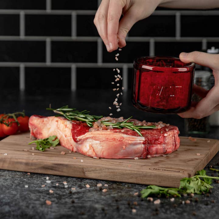 Kook - Wholesale Salt Mill - Kook Embossed Salt Cellar & Lid, Pressed Glass, 10 oz22