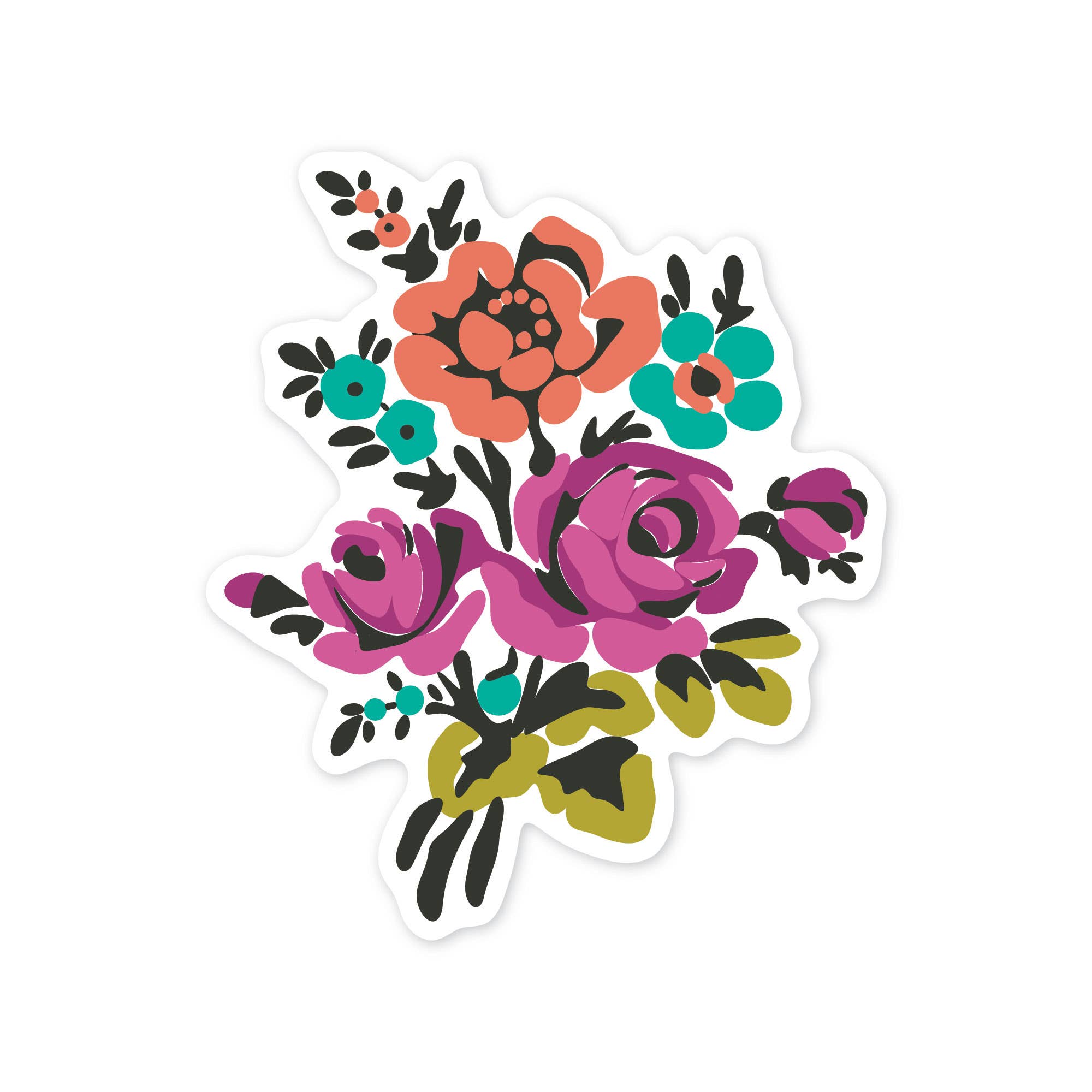 The Stickerie - Wholesale Phone & Laptop Stickers - Modern Floral Bouquet Sticker