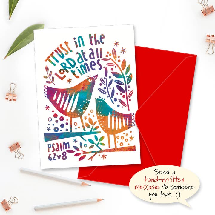 Just Cards Direct – Großhandel Ermutigungskarten – Christliche Grußkarte „Trust in the Lord“
