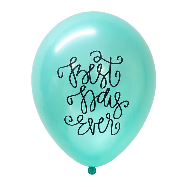 The Flair Exchange - Vendita all'ingrosso A palloncino - Best Day Ever, palloncini in lattice verde menta (set di 3)