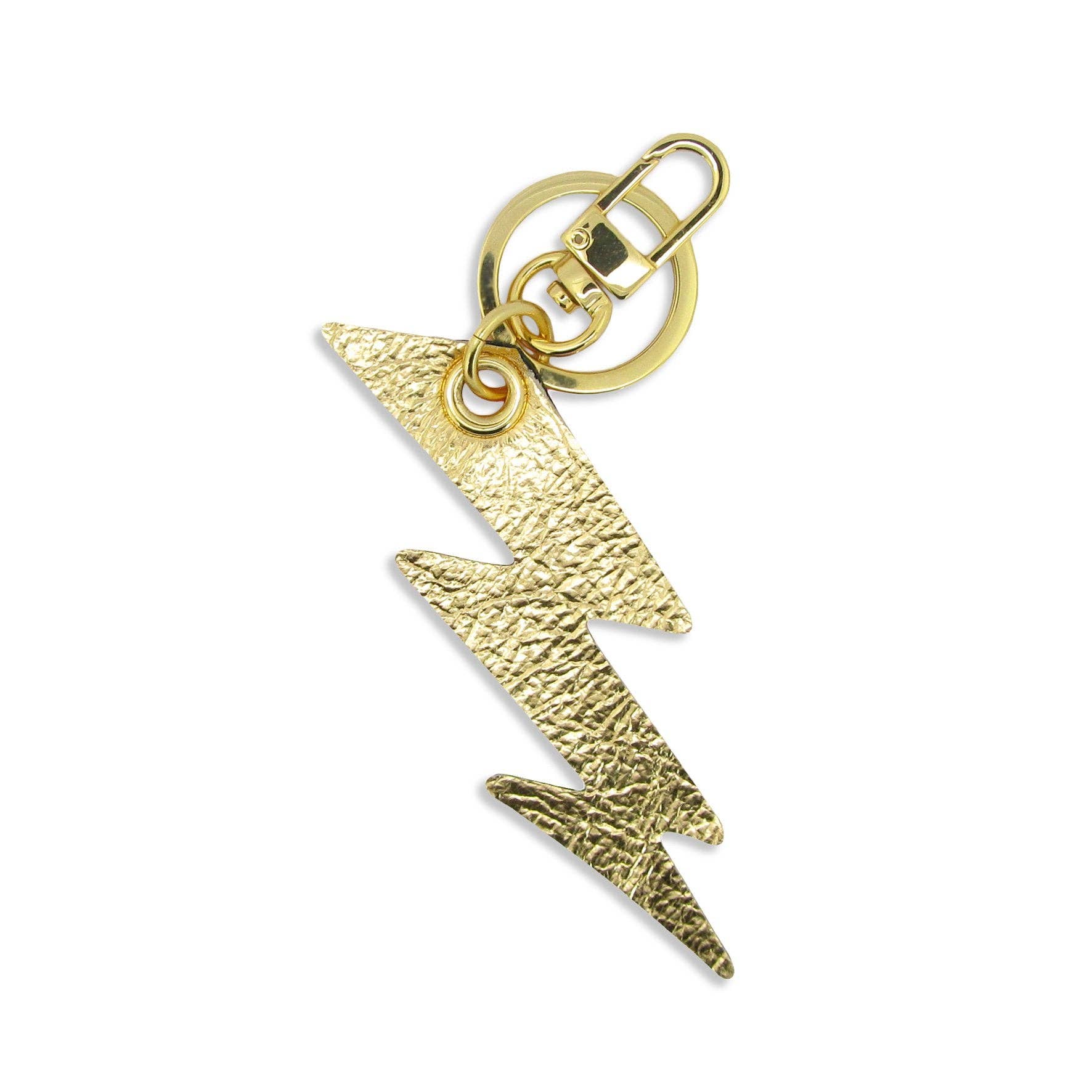 'Alkemest - Wholesale Keychain - Unisex - Neon Leather Lightning Bolt Key Ring / Bag Charms: 3 Colours3