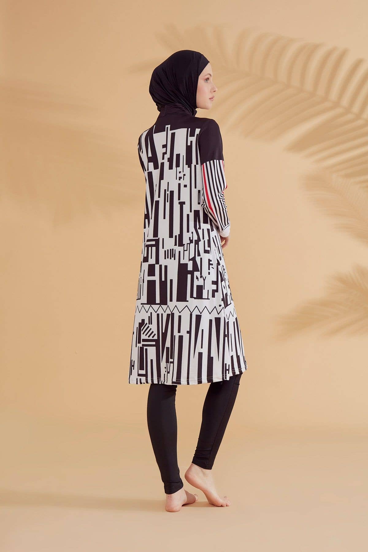 Marina Swimwear - Wholesale One Piece Swimsuit - Women's - Lycra Black Burkini Modest Swimwear M23026