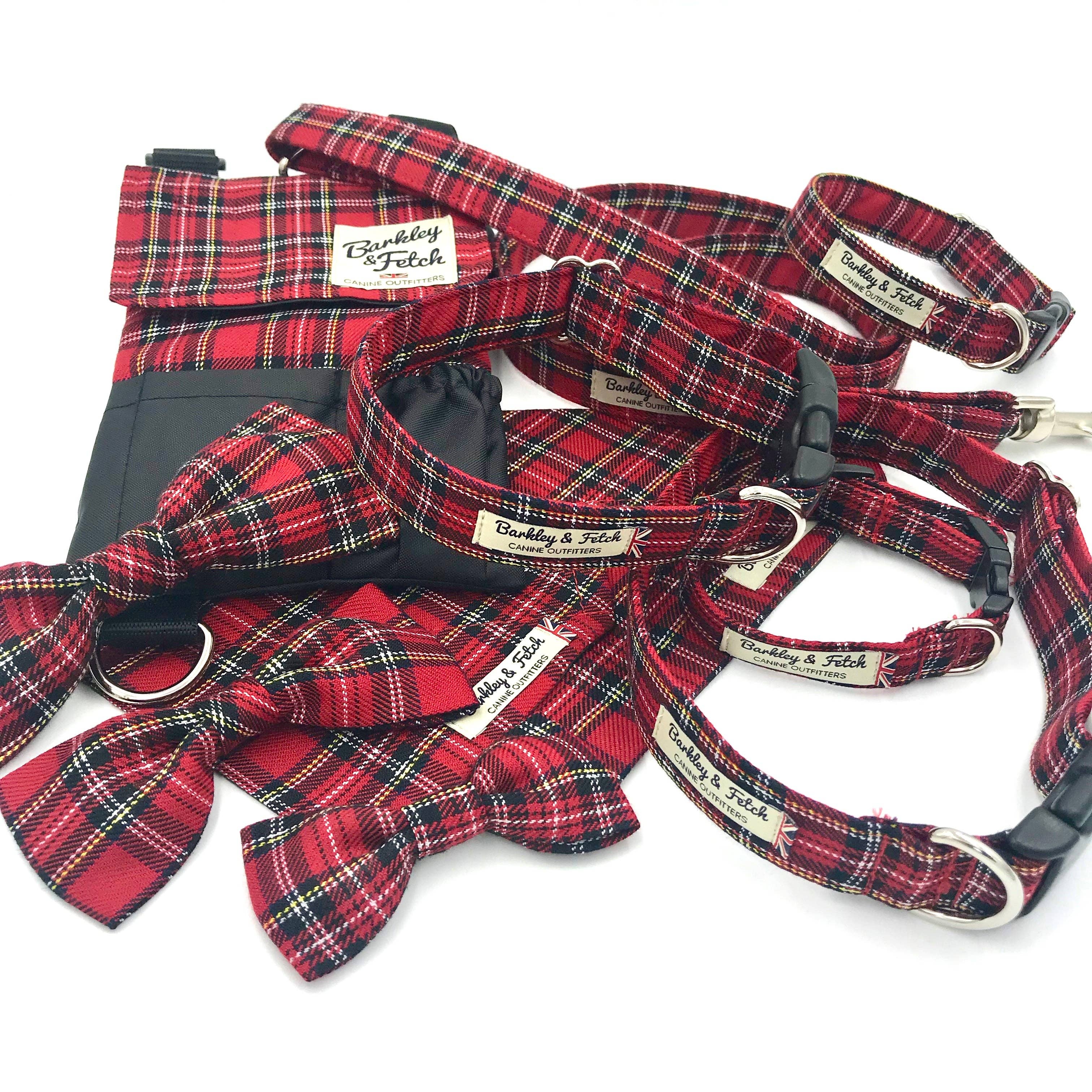 Barkley and Fetch – wholesale Pet treat bag – Dog – Red Tartan Treat Bag4