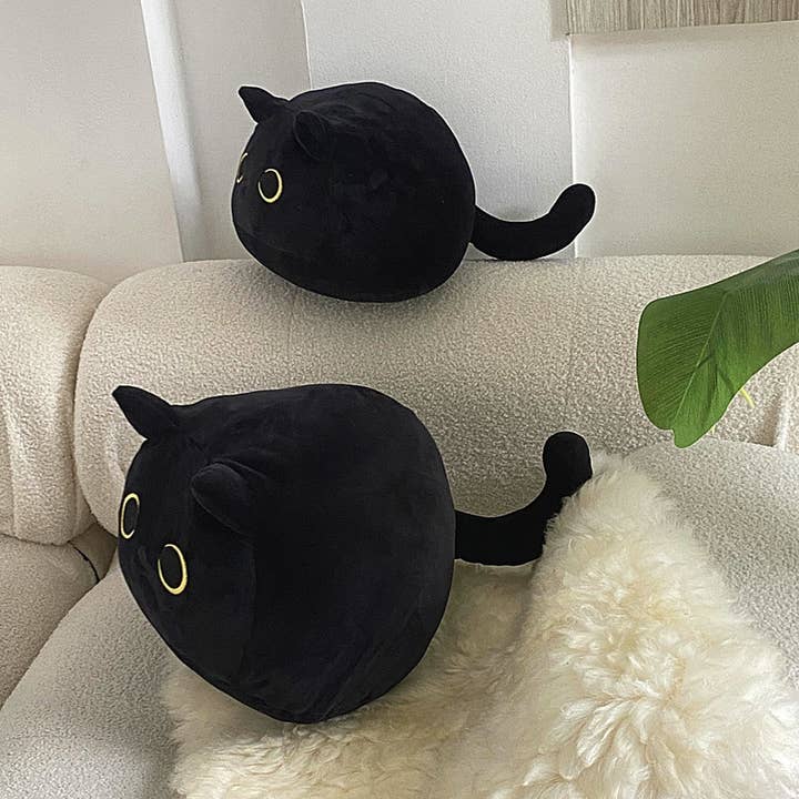 CUTE BLACK CAT PLUSH TOY PILLOW_CWMM0862 for wholesale on Faire1