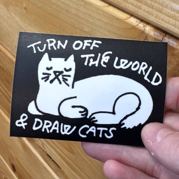 Draw Cats Sticker for wholesale by Sturgill Studio