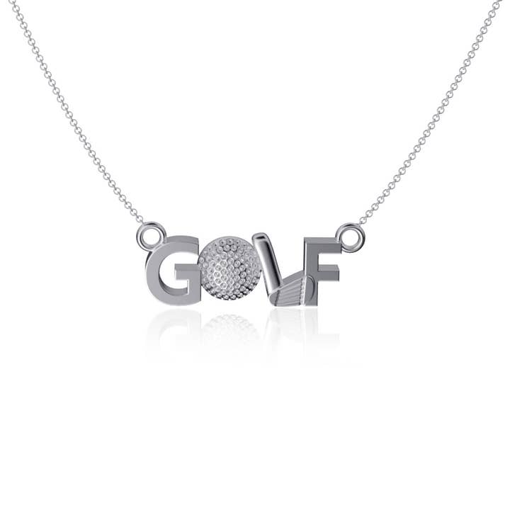GOLF Pendant Necklace - Silver for wholesale by Dayna Designs