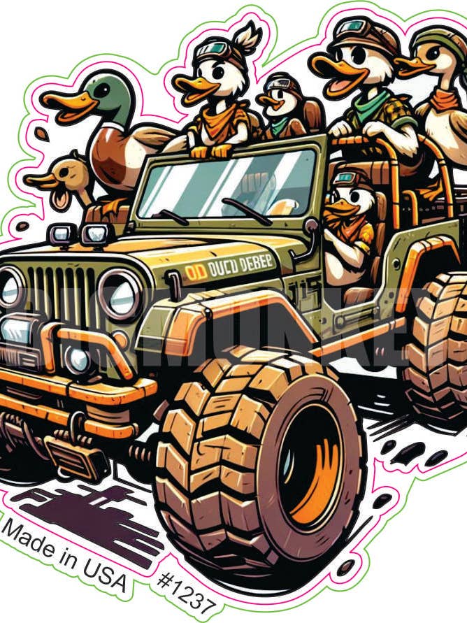 Off-Road Quack Squad Sticker for wholesale by Big monkey