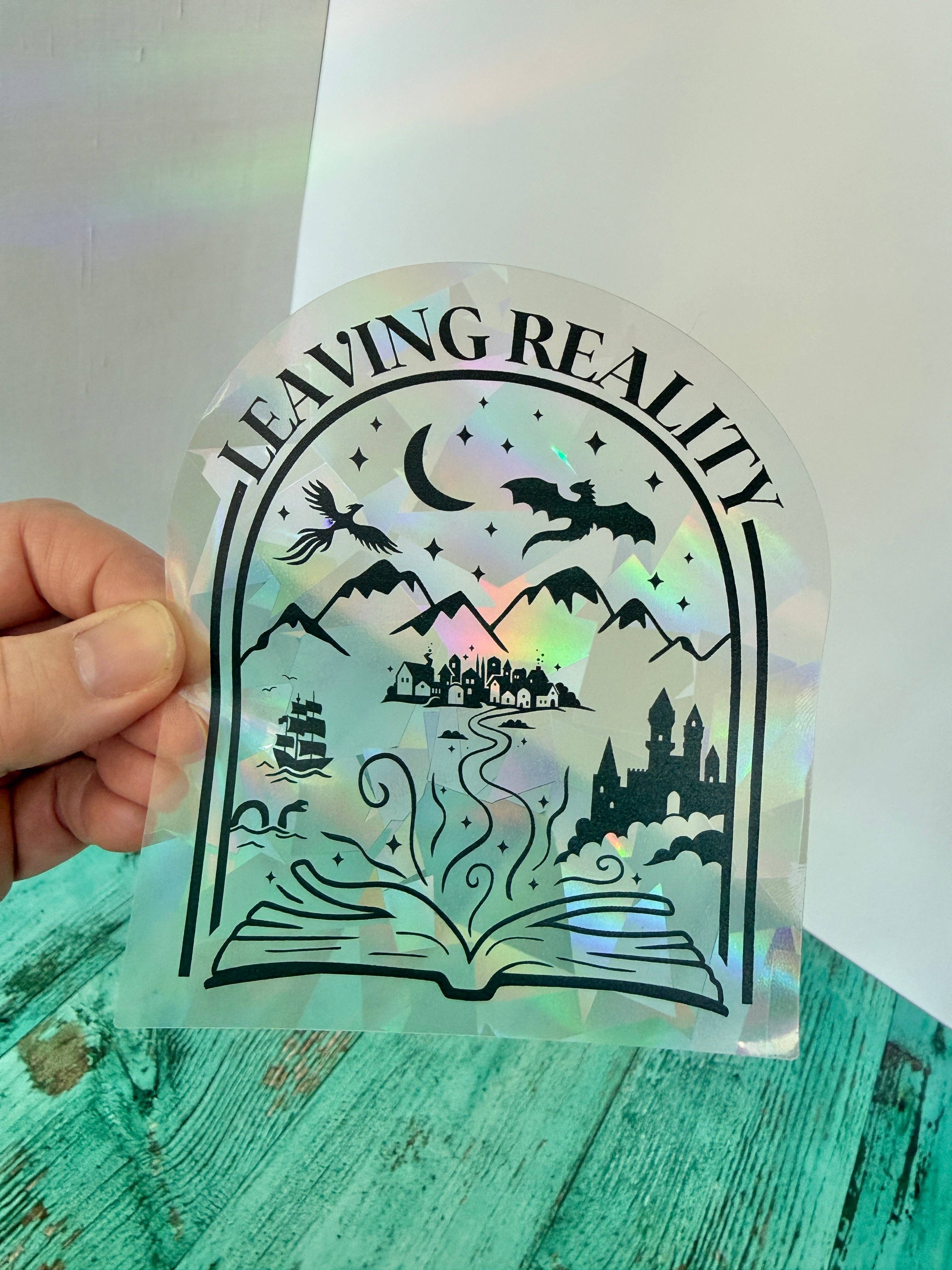 zoo&roo - Wholesale Suncatcher - Leaving Reality Bookish Prism Suncatcher Window Decal1
