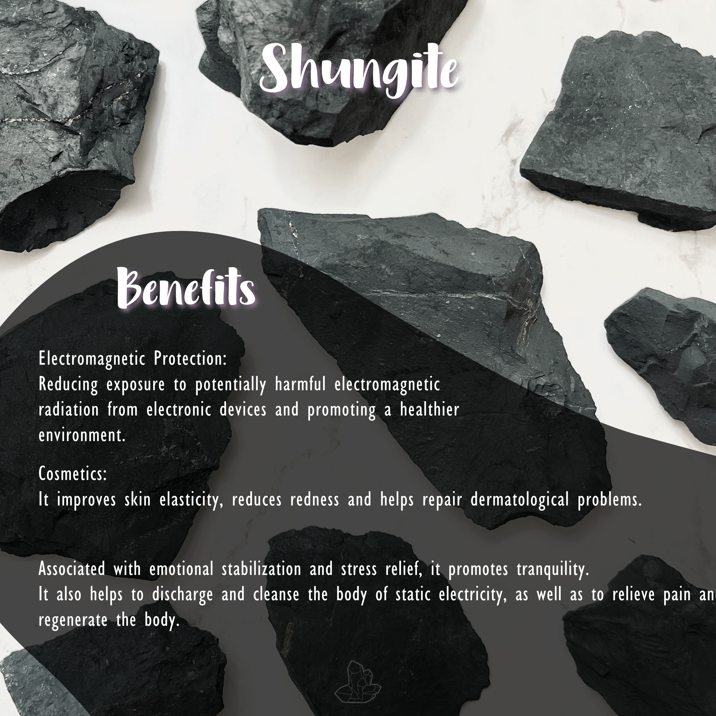 Vives de la Cortada S.L – wholesale Spiritual stone/crystal – Shungite rectangular adhesive plate4