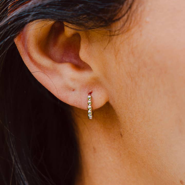 Namaste Jewelry - Wholesale Huggie Earrings - Bubble Huggies- Gold1