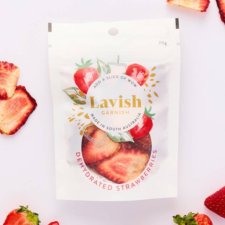 Gedehydrateerde aardbeien voor wholesale door Lavish Gärnish