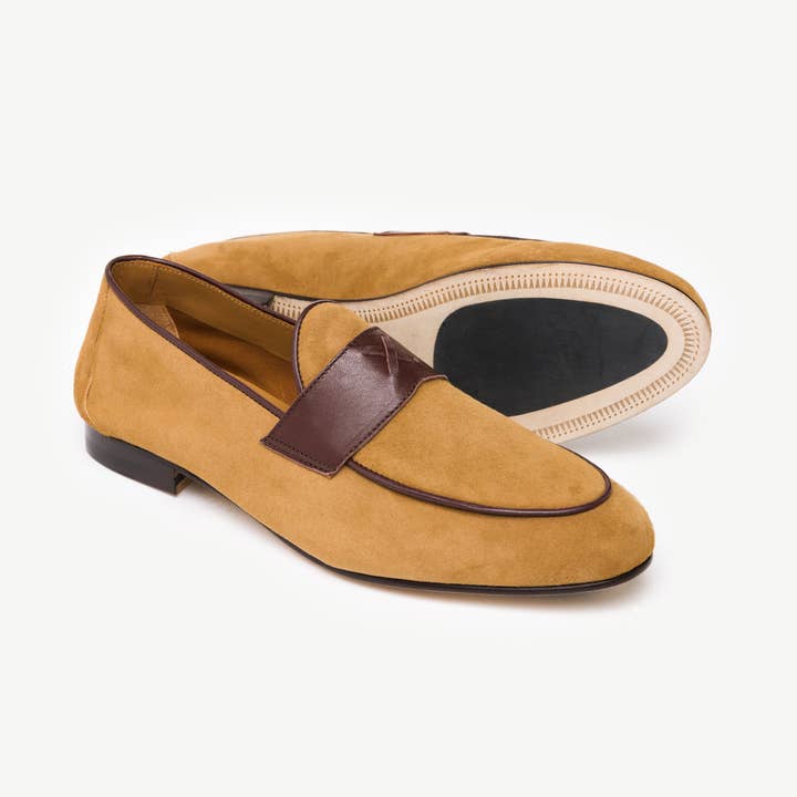 Men's Tan Suede Centesimo for wholesale by Del Toro Shoes