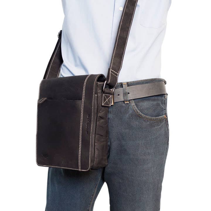 Arrigo – Großhandel Schultertasche – Unisex – Arrigo Schultertasche aus Büffelleder für Damen und Herren – 3 Farben3