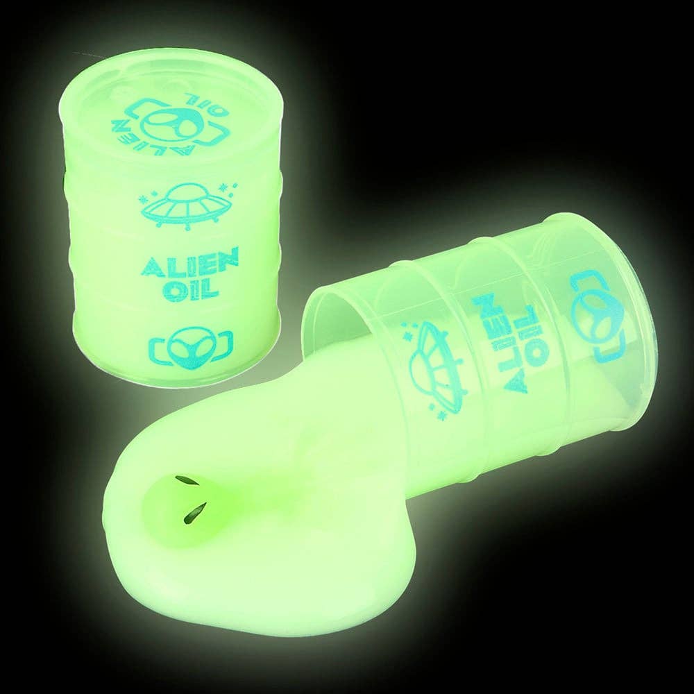 La Luna Bella - Toys - Wholesale Putty/slijm - Kinderen - 2,25" ALIEN GLOW IN DARK OIL SLIME LLB Slime & Putty2