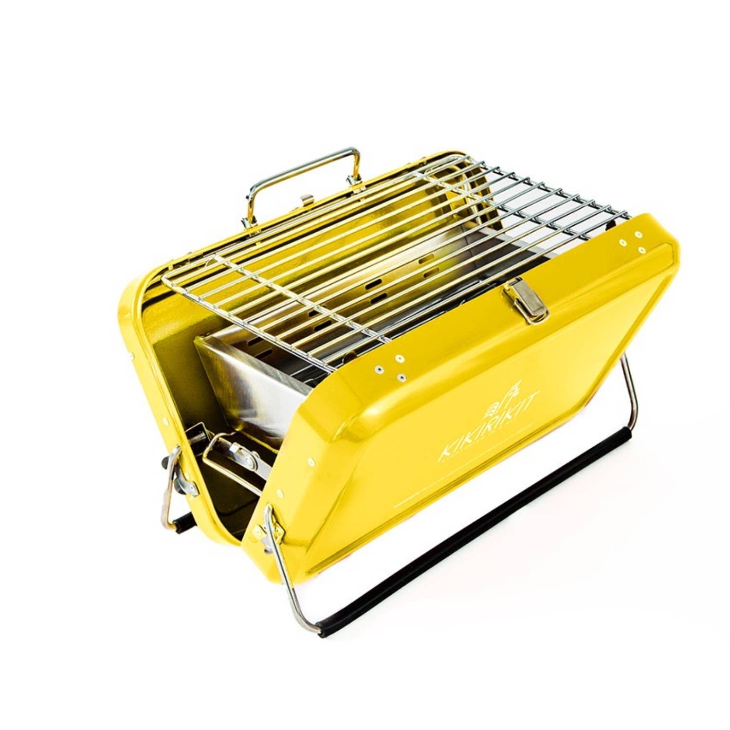 KIKIRIKIT - Wholesale Outdoor Grill Tools - Basic Yellow Foldable Portable Charcoal Barbecue Kit3