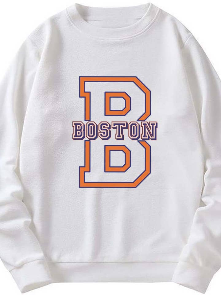 M8463-SW BOSTON graphic sweatshirts for wholesale by HARANG