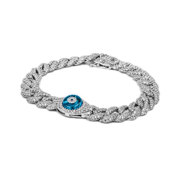 Kubanska kedja blå ögon armband för wholesale av Ep Designss