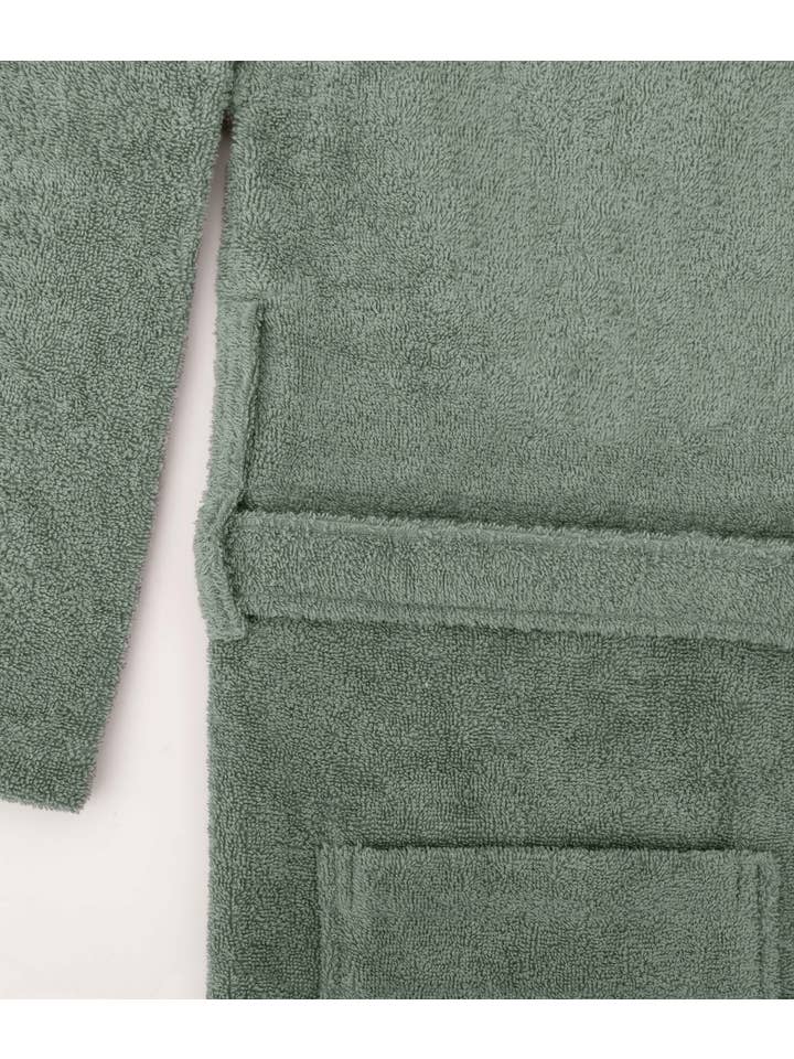Multi Colored Koza Home Likya 100% Cotton Green Dowry Bathrobe Set of 2 1 Bathrobe 1 Towel 1050A SM for wholesale on Faire