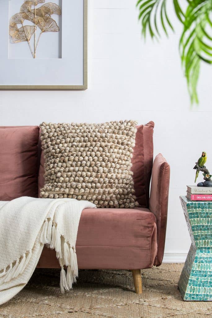 A&B Home Group Inc. - Wholesale Throw/Decorative Pillow - 20x20" Hand Woven Pillow - Beige6