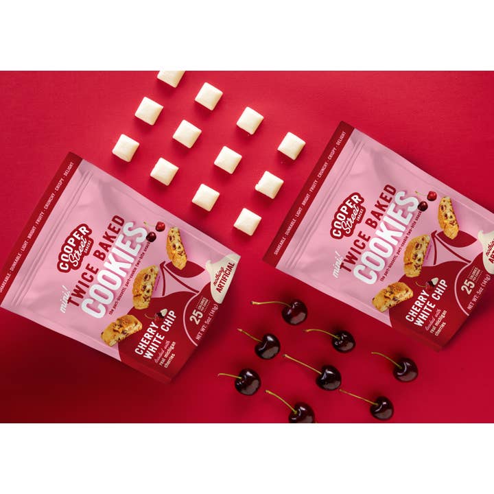 Cooper Street - Wholesale Cookie - Twice-Baked White Chunk Michigan Cherry Cookies - 5oz2