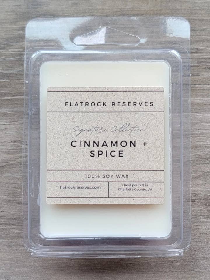 Cinnamon + Spice 2.5 oz. Wax Melt for wholesale by Flatrock Reserves